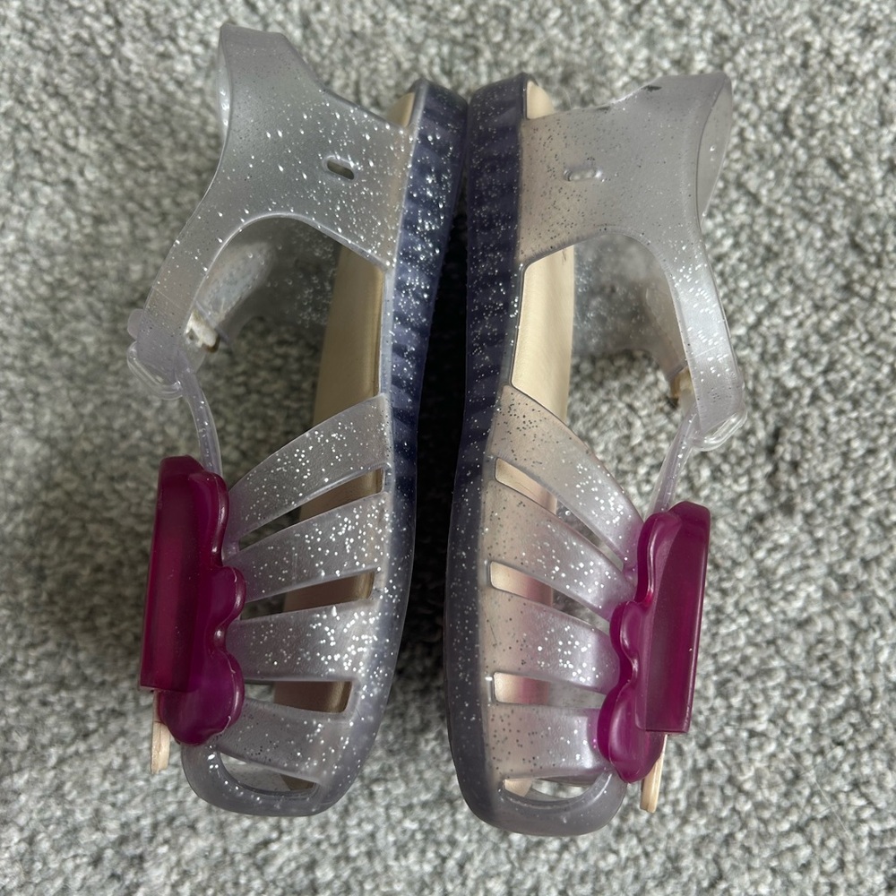 Mini Melissa Kids' Glittery Silver and Pink Sandals - Picture 5 of 6